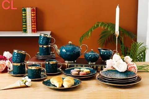 24 Pieces Porcelain Tea Set